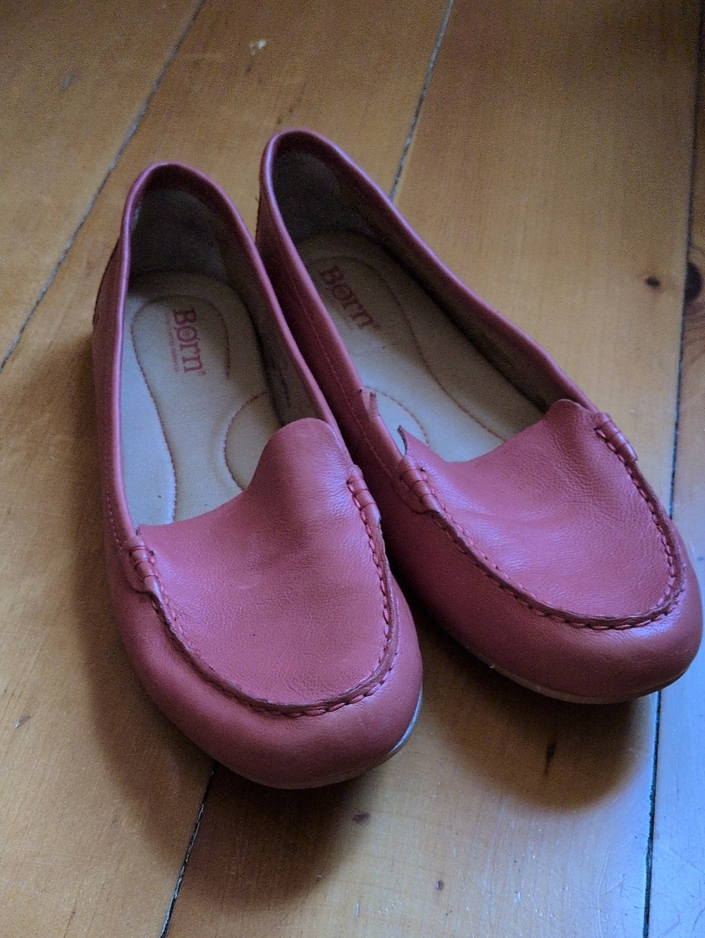 Born Leather Driving Mocs Loafers 8